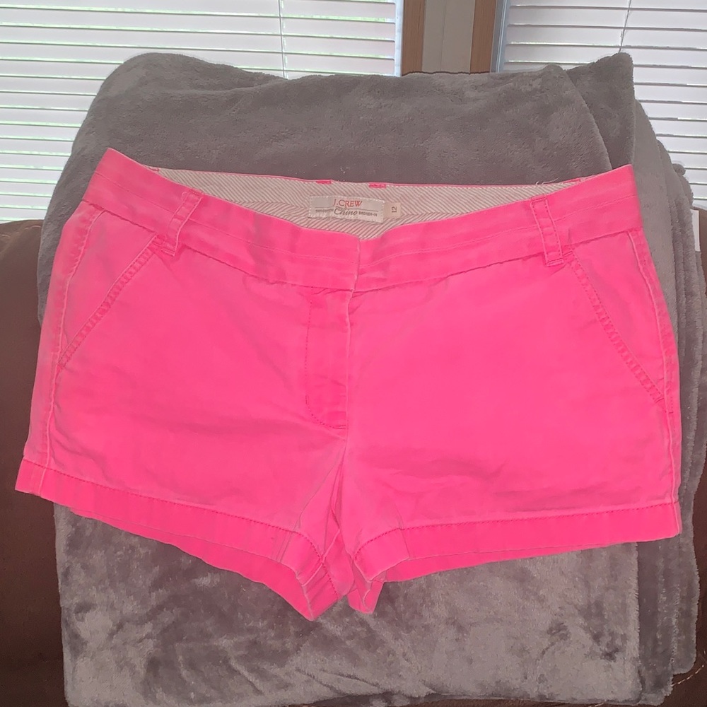 J. Crew Bright Pink Cotton Chino Shorts